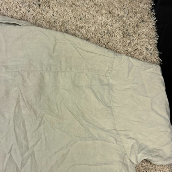 Tommy Bahama Short Sleeve Button Up All Silk Shirt (Size XL) Beige Ivory Hawaii - Picture 7 of 8